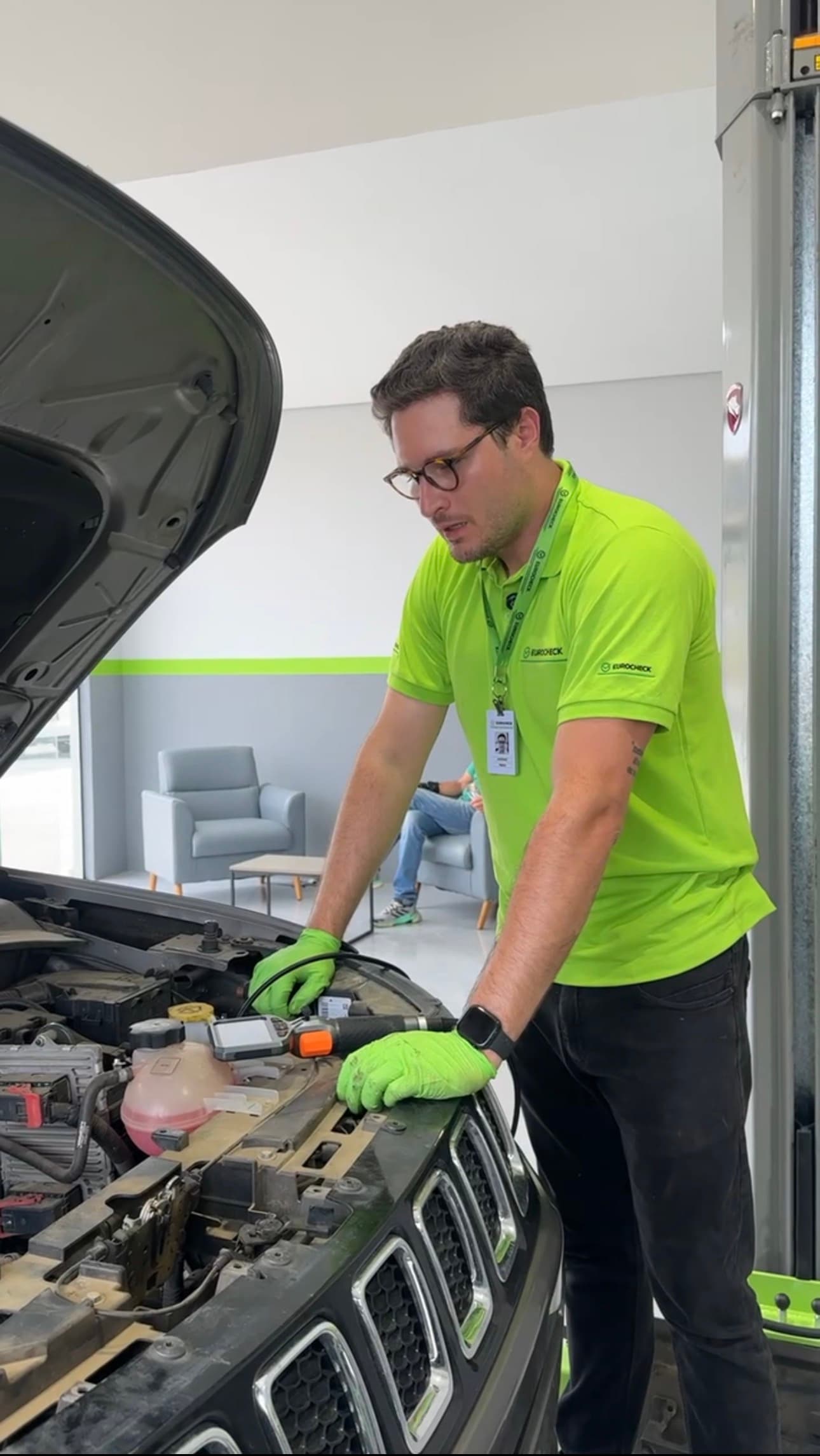 Processo de vistoria na EuroCheck com atendimento consultivo ao cliente.